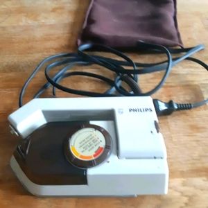 Folding, Vintage Folding Handle Philips Travel Iron with Case Power Adaptor